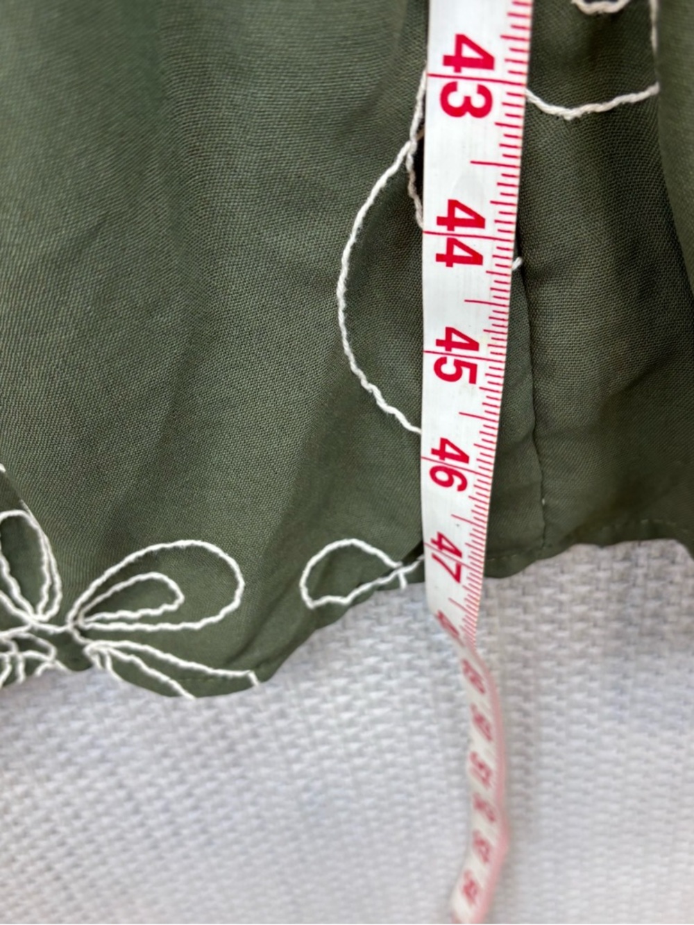 Anthropologie Kindred Maxi Shirt Dress 2X Embroidery Smocked Green Floral - Picture 9 of 9